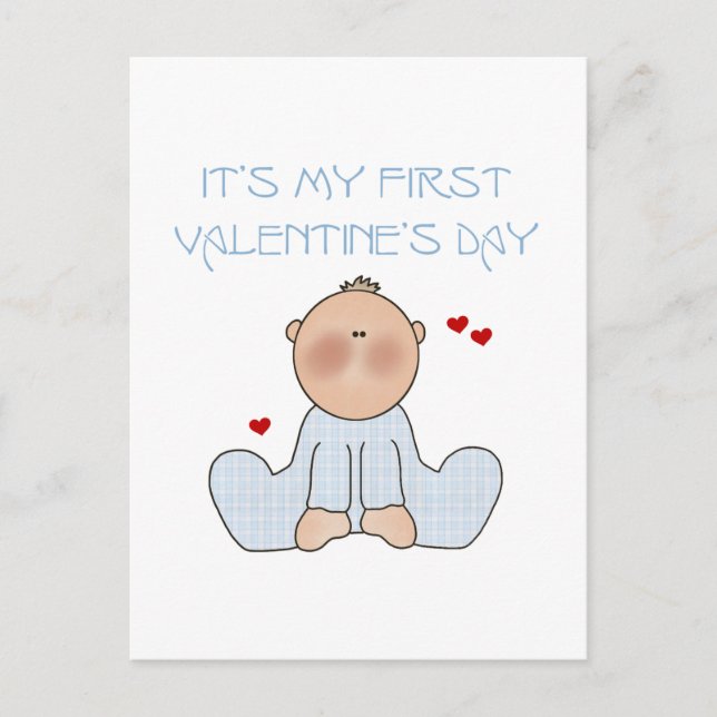 Cartes Pour Fêtes Annuelles Première Saint-Valentin de bébé (Devant)