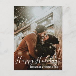 Cartes Pour Fêtes Annuelles Premières fêtes de Noël mariées engagées   PHOTO