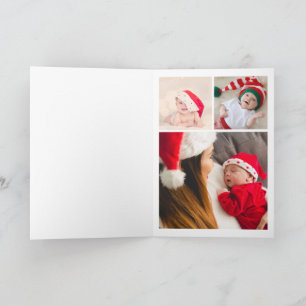 Cartes Pour Fêtes Annuelles Premières photos de bébé à Noël Festives