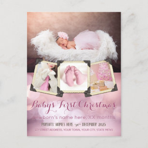 Cartes Pour Fêtes Annuelles Premières photos de Noël de bébé sur Instagram Ros