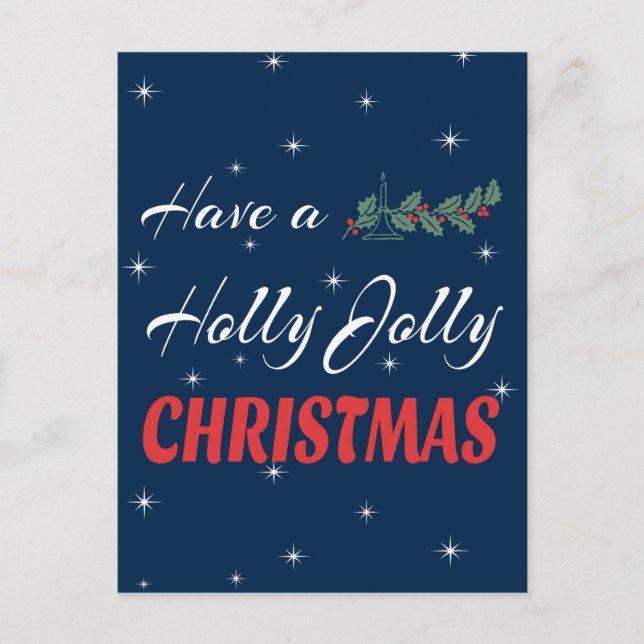 Cartes Pour Fêtes Annuelles Prenez un Holly Jolly Christmas (Devant)