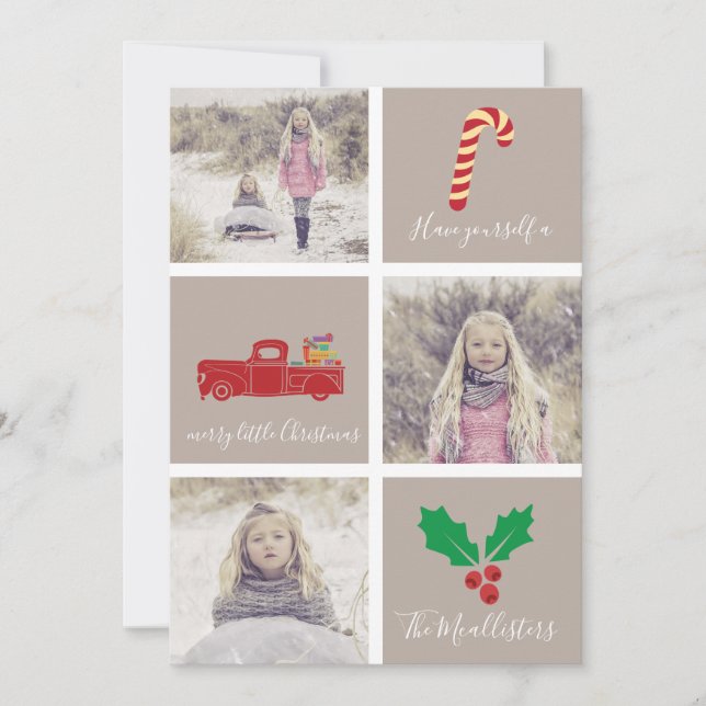 Cartes Pour Fêtes Annuelles Prenez un joyeux petit bloc de Noël photo (Devant)