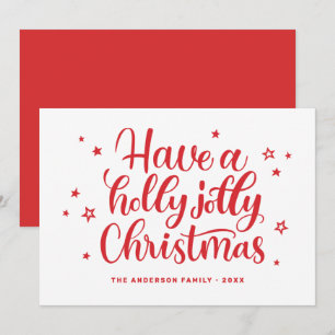 Cartes Pour Fêtes Annuelles Prenez un saint Noël joyeux. Script d'hiver rouge