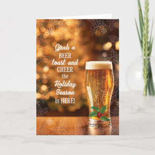 Cartes Pour Fêtes Annuelles Prenez un toast à la bière et réjouissez-vous à No