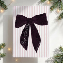 Préparatifs Noël oversized velours prune ruban ray