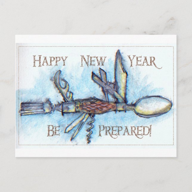 Cartes Pour Fêtes Annuelles Préparez-vous pour le Nouvel An (Devant)