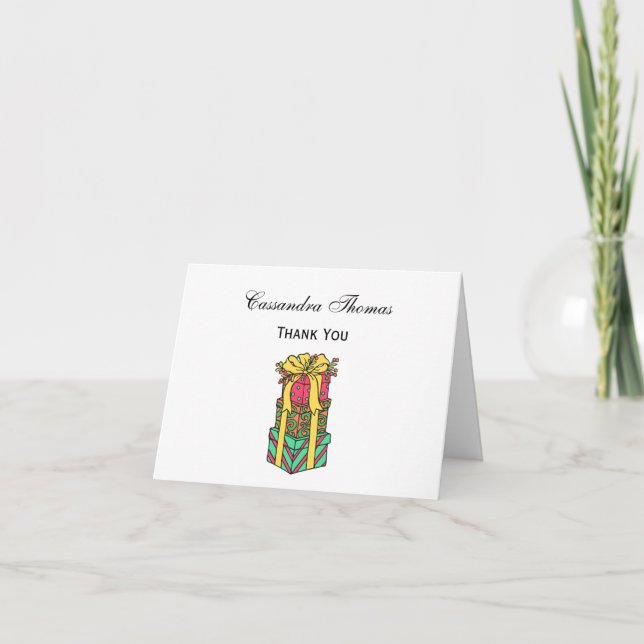 Cartes Pour Fêtes Annuelles Présentations de Noël enroulées empilées Noël (Devant)