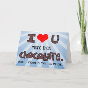 Cartes Pour Fêtes Annuelles Presque plus que le chocolat Valentine