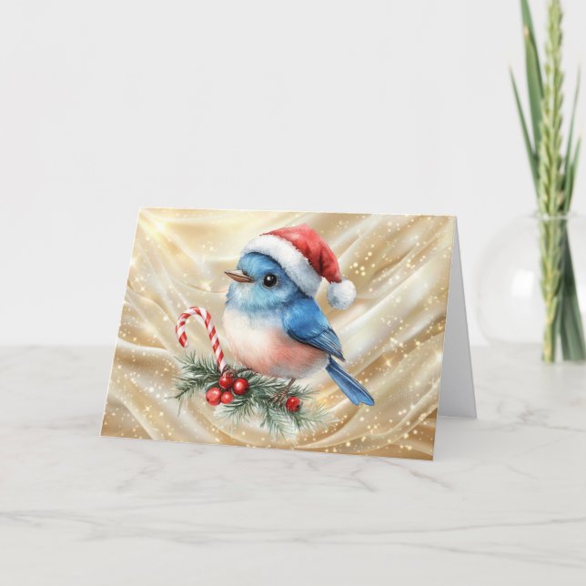 Cartes Pour Fêtes Annuelles Pretty Little Bluebird Christmas (Devant)