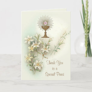 Cartes Pour Fêtes Annuelles Prière catholique Premier Merci de communion