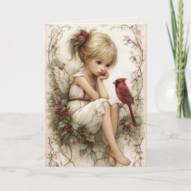 Cartes Pour Fêtes Annuelles Prière de Noël du cardinal (Devant)