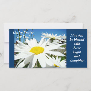 Cartes Pour Fêtes Annuelles Prière de Pâques Bénie d'Amour Lumière Rire