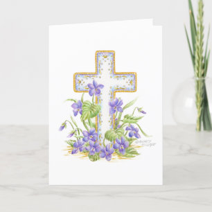 Cartes Pour Fêtes Annuelles Prière De Pâques Violet Traverser Dieu Pour Vous B