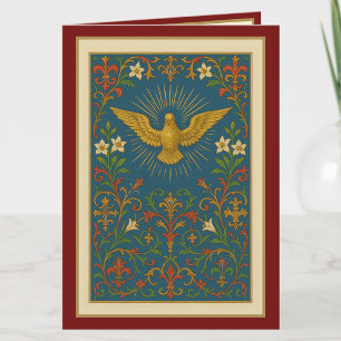 Cartes Pour Fêtes Annuelles Prière du sacrement de confirmation Vert Or