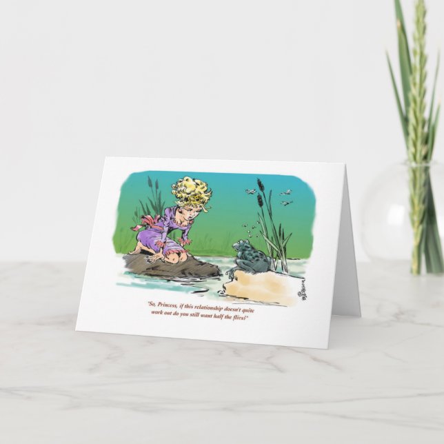 Cartes Pour Fêtes Annuelles Princesse de Valentine et sa grenouille stupide (Devant)
