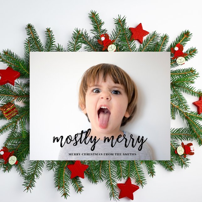 Cartes Pour Fêtes Annuelles Principalement Merry Funny Photo Noël (Créateur téléchargé)