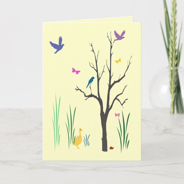 Cartes Pour Fêtes Annuelles Printemps (Devant)