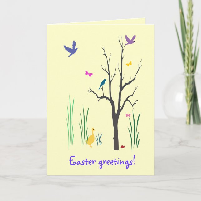 Cartes Pour Fêtes Annuelles Printemps Pâques (Devant)
