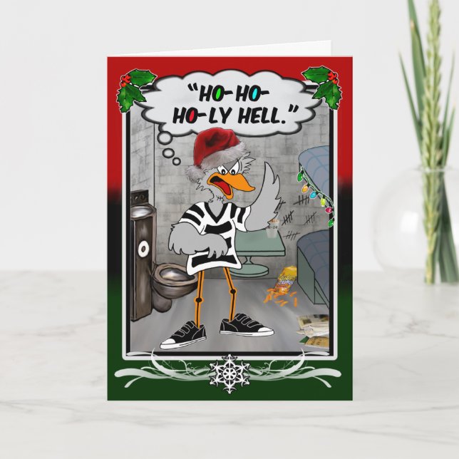 Cartes Pour Fêtes Annuelles Prison Jailbird (Devant)