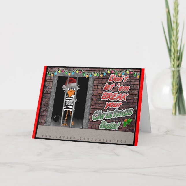 Cartes Pour Fêtes Annuelles Prison Jailbird (Devant)