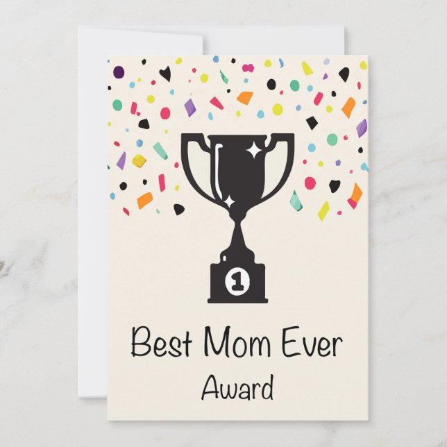 Cartes Pour Fêtes Annuelles Prix Best Mom Ever (Devant)
