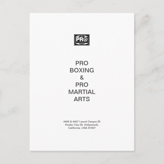 CARTES POUR FÊTES ANNUELLES #PROBOXER & #PROMARTIALARTS (Devant)