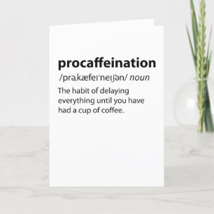 Cartes Pour Fêtes Annuelles Procaffination Funny Dictionnaire Définition