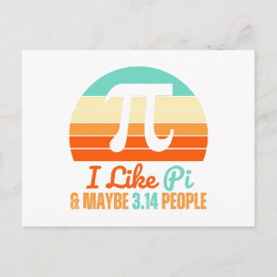 Cartes Pour Fêtes Annuelles Prof de maths drôle 14 mars Pi Day Merch J'aime