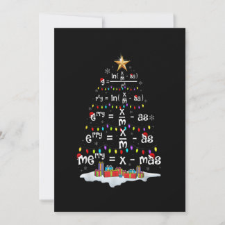 Cartes Pour Fêtes Annuelles Prof de maths Sapin de Noël Noël drôle de maths F