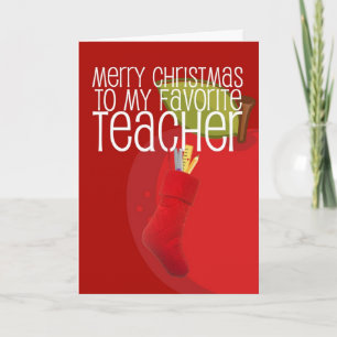 Cartes Pour Fêtes Annuelles Professeur de Joyeux Noël