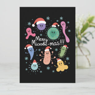Cartes Pour Fêtes Annuelles Professeur de microbiologie de Noël Microbe