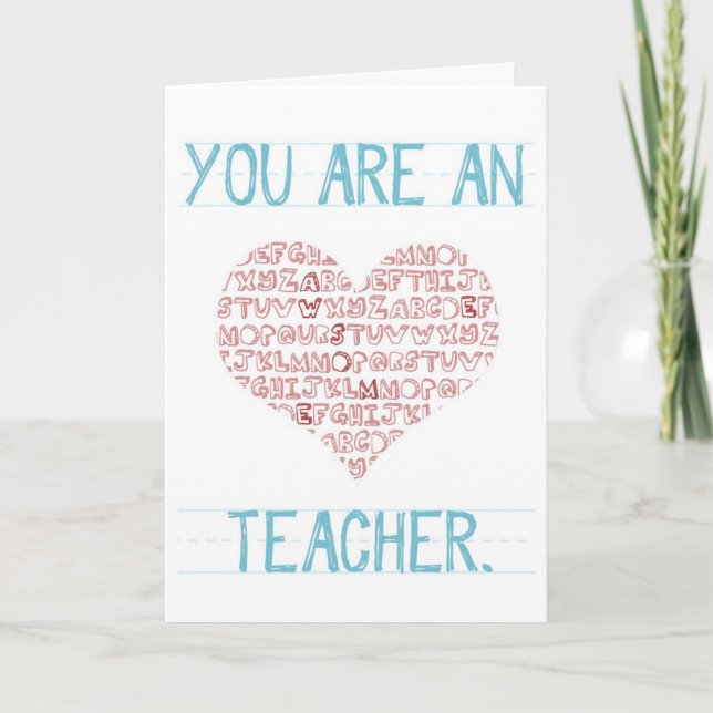 Cartes Pour Fêtes Annuelles Professeur Valentine (Devant)