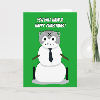 Cartes Pour Fêtes Annuelles Professeur X-Mas Green