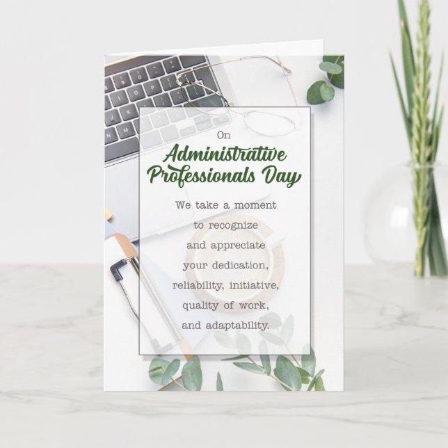 Cartes Pour Fêtes Annuelles Professionnels administratifs Bureau de jour Botan (Devant)