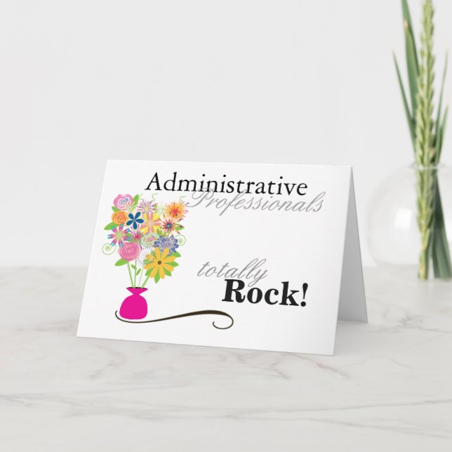 Cartes Pour Fêtes Annuelles Professionnels de l'administration Rock! (carte) (Devant)