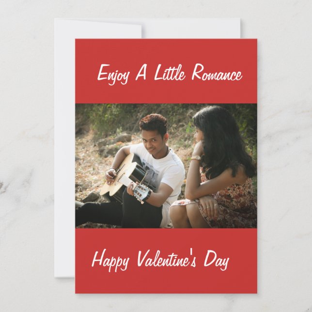 CARTES POUR FÊTES ANNUELLES PROFITEZ D'UN PEU DE ROMANCE  LA SAINT-VALENTIN (Devant)