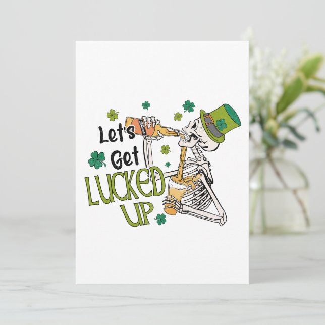 Cartes Pour Fêtes Annuelles Profitons de la Chance St. Patrick's Day (Debout devant)