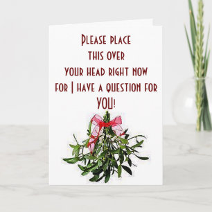 CARTES POUR FÊTES ANNUELLES PROPOSITION DE NOËL DE MARIAGE-AVEC MISTLETOE