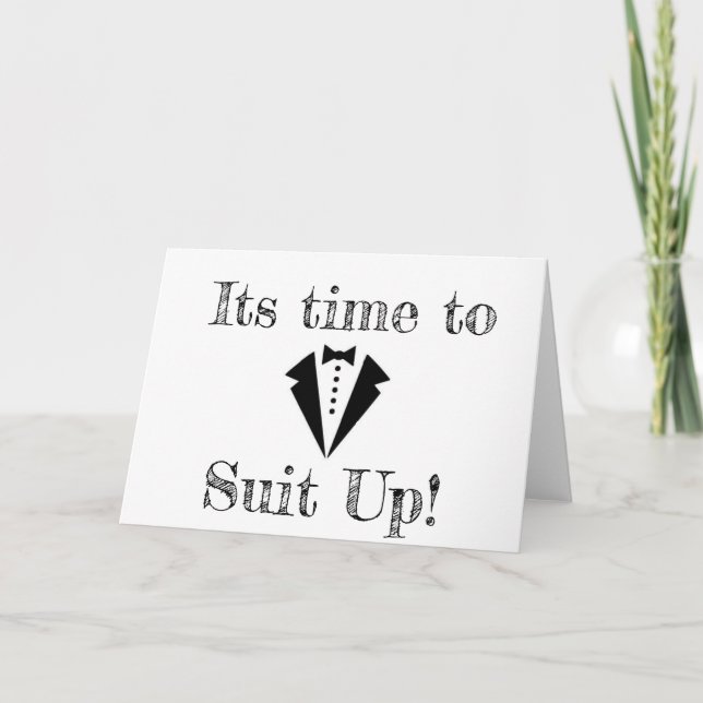 Cartes Pour Fêtes Annuelles Proposition Groomsmen (Devant)