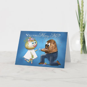 CARTES POUR FÊTES ANNUELLES PROPOSITION - VOUS M'ÉPOUSEREZ - FAMILLE DE POMME