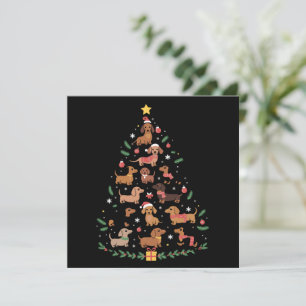 Cartes Pour Fêtes Annuelles Propriétaire de chiens amateur de teckel arbre de 
