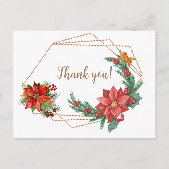 CARTES POUR FÊTES ANNUELLES PROSSTIAS DE CADRE D'OR MERCI NOËL MARIAGE (Devant)