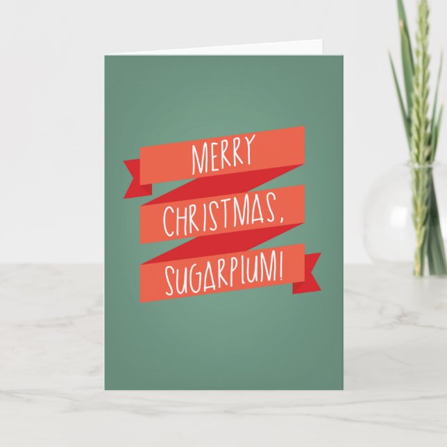 Cartes Pour Fêtes Annuelles Prune confite de Joyeux Noël (Devant)