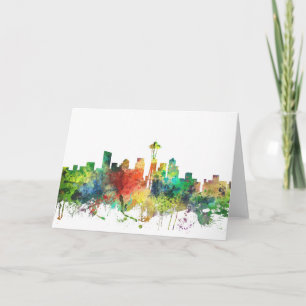 CARTES POUR FÊTES ANNUELLES PS D'HORIZON DE SEATTLE WASHINGTON -