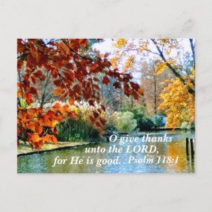 Cartes Pour Fêtes Annuelles Psaume 118:1 O Remerciez l'Éternel pour Il est