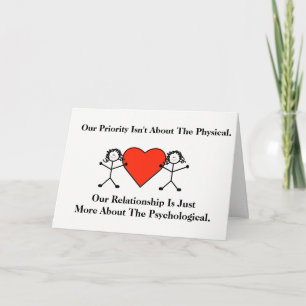 Cartes Pour Fêtes Annuelles Psychologique Funny Lesbian Romance Card