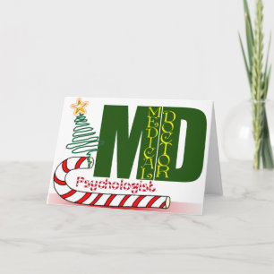Cartes Pour Fêtes Annuelles Psychologue MERRY CHRISTMAS MD