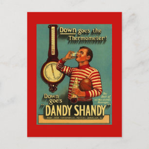 Cartes Pour Fêtes Annuelles Publicité vintage Dandy Shandy boisson