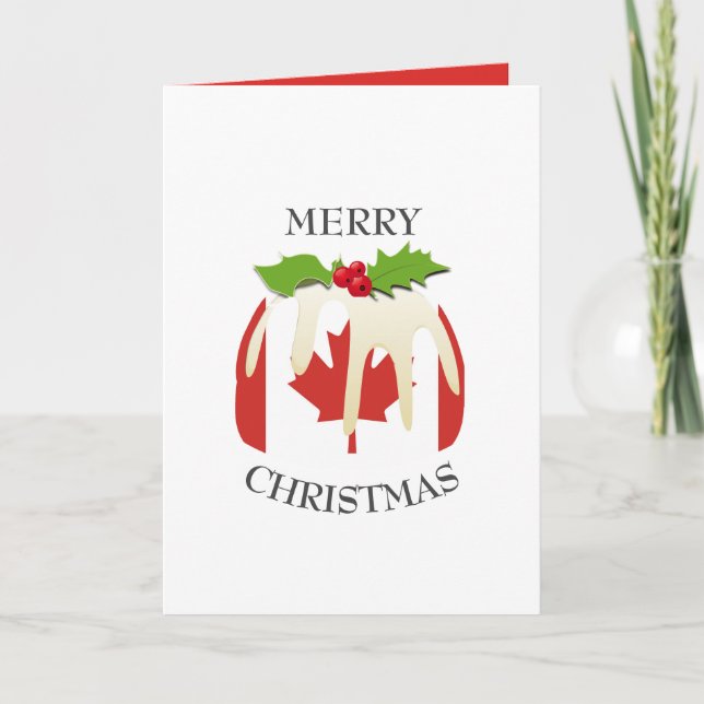 Cartes Pour Fêtes Annuelles Pudding Festif avec | CANADA | Noël (Devant)