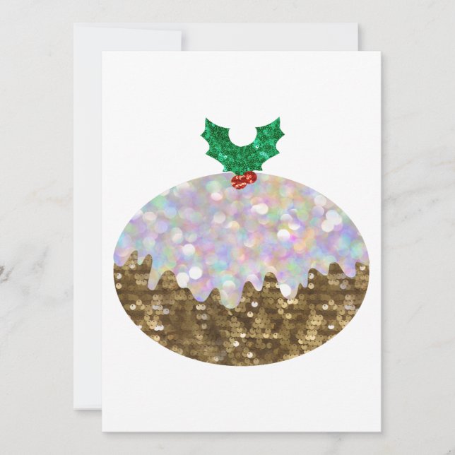 Cartes Pour Fêtes Annuelles puddings de Noël (Devant)